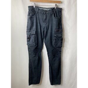 Grindhouse Men's Jeans Size 32/32 Street Wear Gorpcore Punk Tactical Pockets Y2K